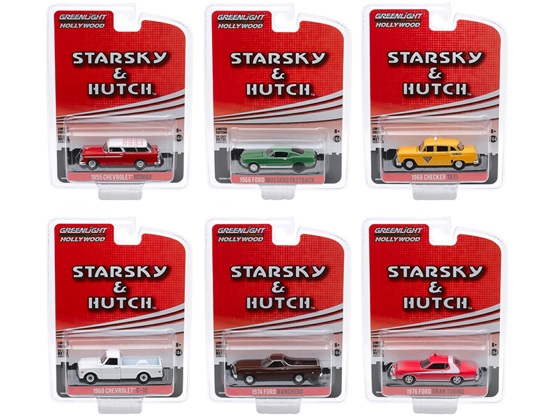 Hollywood Special Edition Starsky and Hutch (1975-1979) TV Series Set of 6 pieces 1/64 Diecast Model Cars by Greenlight
