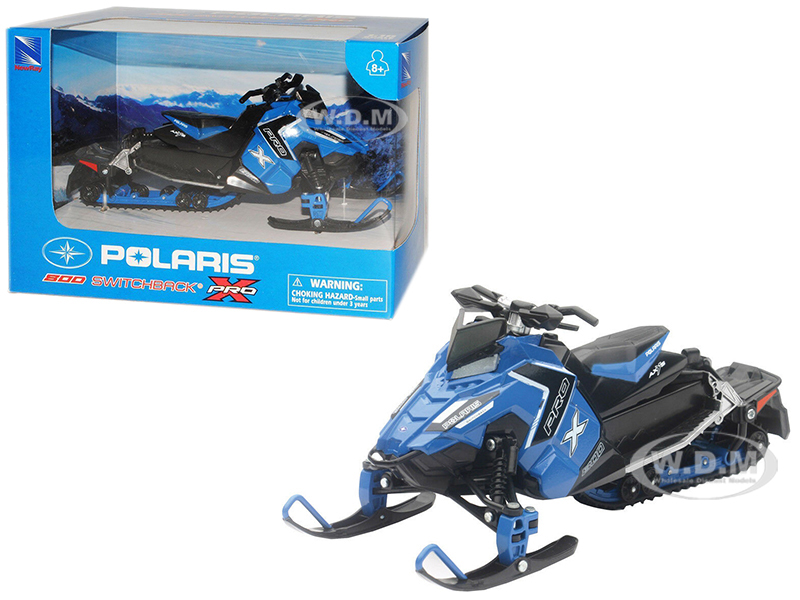Polaris 800 Switchback Pro-x Snowmobile Blue 1/16 Diecast Model By New Ray