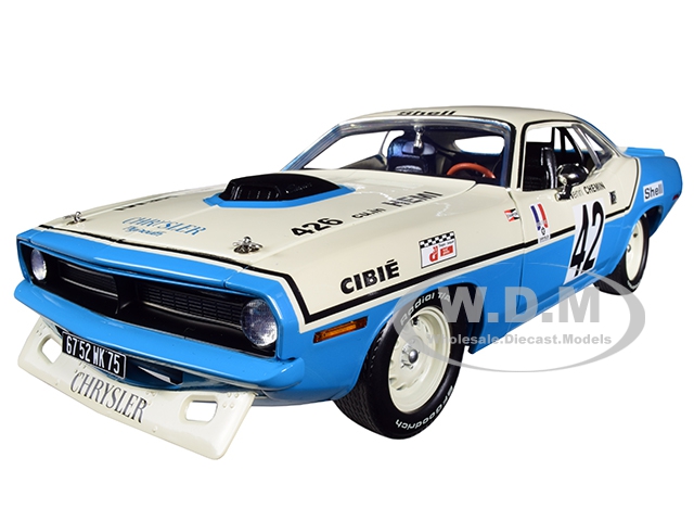 1970 Plymouth Hemi Barracuda 42 Henri Chemin "chrysler Of France" Limited Edition To 696 Pieces Worldwide 1/18 Diecast Model Car By Acme