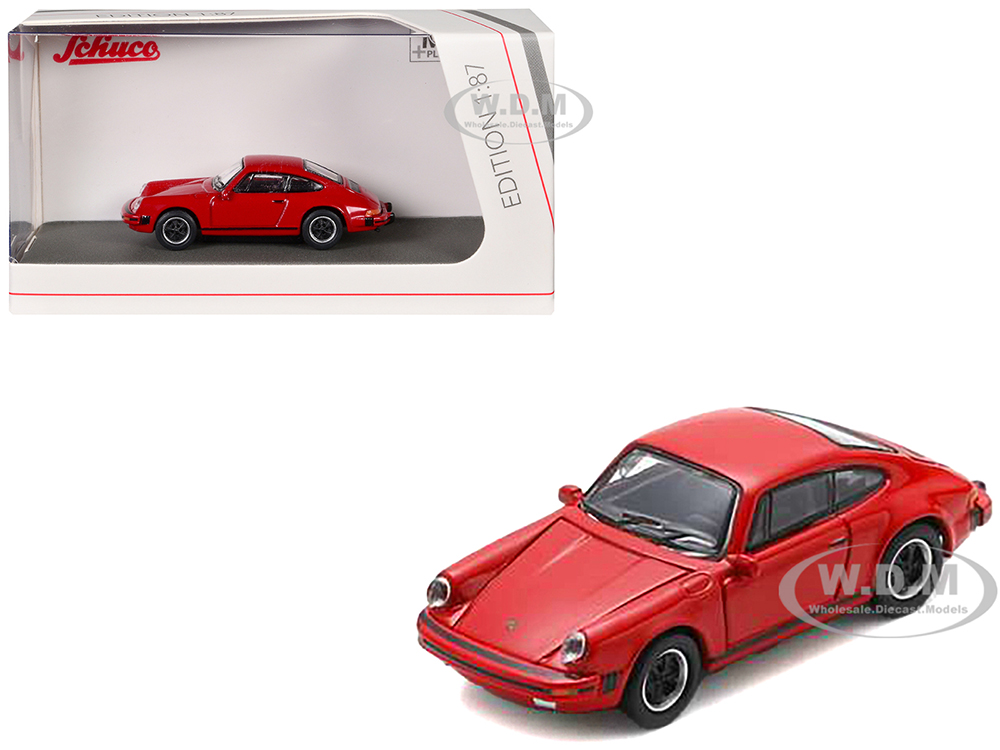 Porsche 911 Carrera 3.2 Coupe Red 1/87 (HO) Diecast Model Car by Schuco