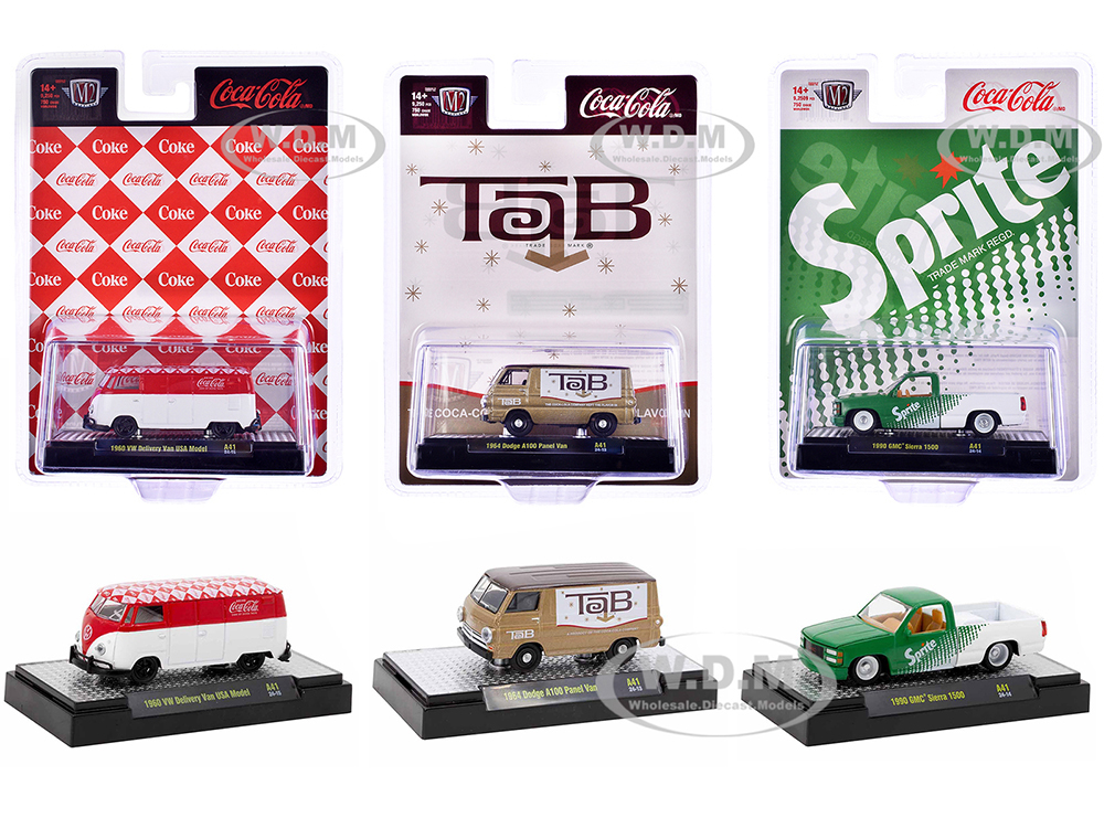 Sodas Set of 3 pieces Release 41 Limited Edition to 9250 pieces Worldwide 1/64 Diecast Model Cars by M2 Machines