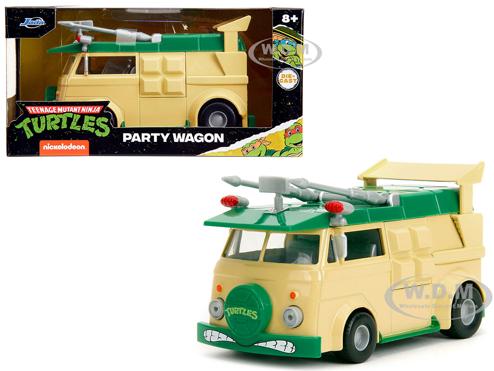 Party Wagon Green and Beige Teenage Mutant Ninja Turtles Hollywood Rides Series Diecast Model Car by Jada