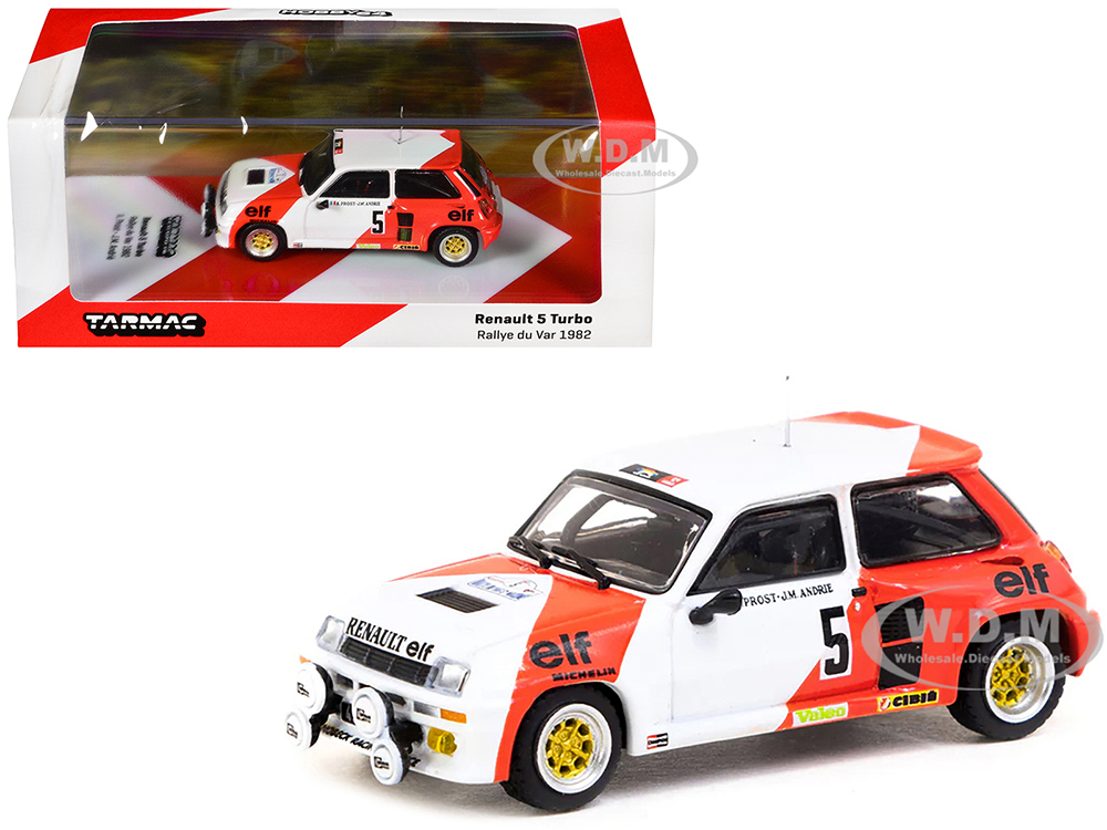 Renault 5 Turbo #5 Alain Prost - Jean-Marc Andrie Rallye du Var (1982) Hobby64 Series 1/64 Diecast Model by Tarmac Works