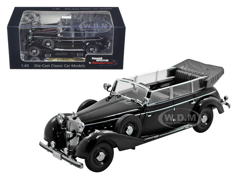 1938 Mercedes 770k Parade Car Black 1/43 Diecast Car Model By Signature Models