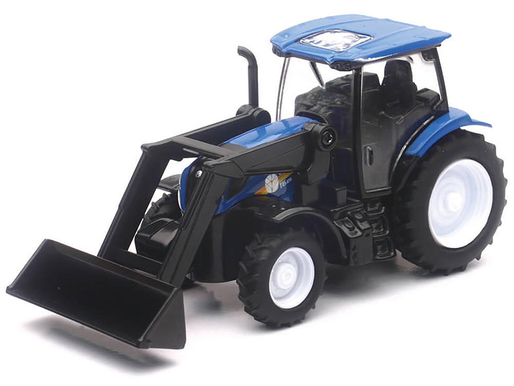 New Holland T6.175 Tractor with Front Loader Blue Diecast Model by New Ray