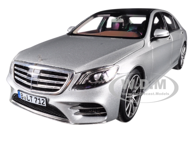 2018 Mercedes S Class Amg Line Silver Metallic 1/18 Diecast Model Car By Norev