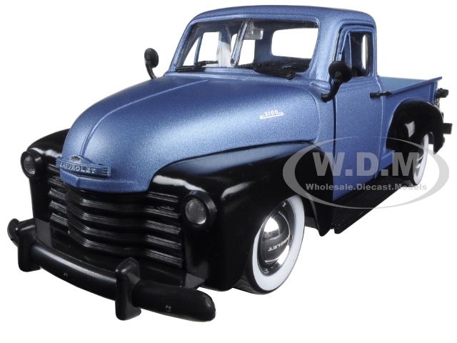 1953 Chevrolet Pickup Truck Blue/black "just Trucks" With Extra Wheels 1/24 Diecast Model By Jada