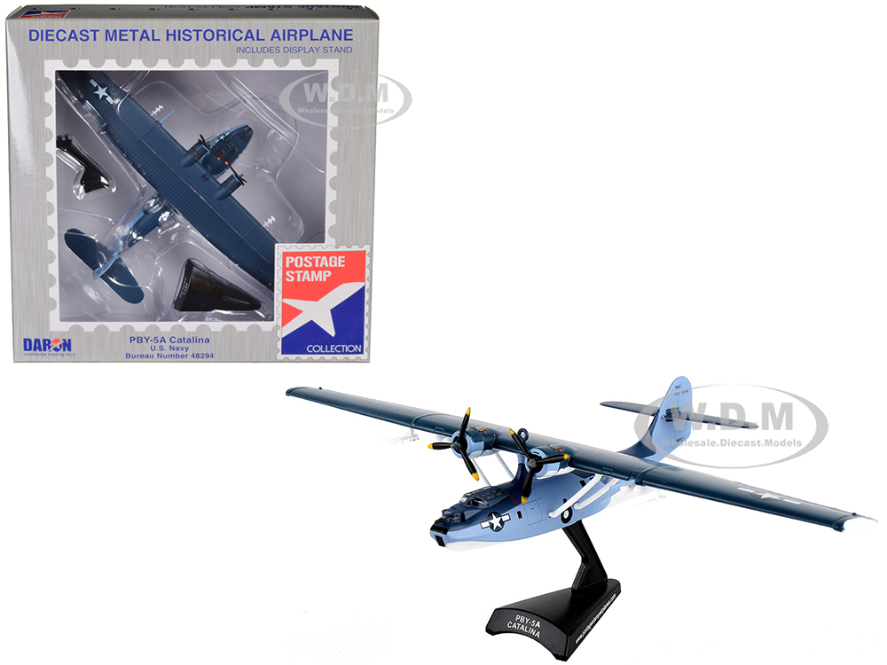 Consolidated PBY-5A Catalina Patrol Aircraft Bureau Number 48294 United States Navy 1/150 Diecast Model Airplane by Postage Stamp
