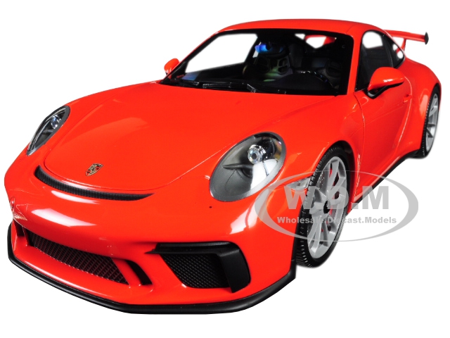 2017 Porsche 911 Gt3 Orange With Silver Wheels Limited Edition To 666 Pieces Worldwide 1/18 Diecast Model Car By Minichamps