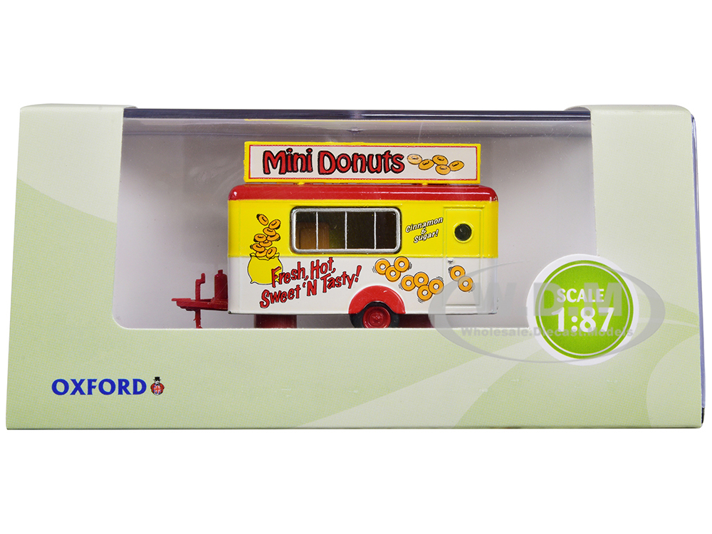 Mobile Food Trailer Mini Donuts 1/87 (HO) Scale Diecast Model by Oxford Diecast