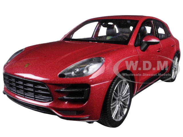 Porsche Macan Turbo Red 1/24 Diecast Model Car By Welly