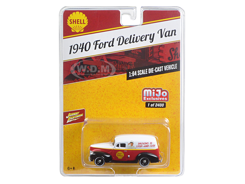 1940 Ford Delivery Van "Shell" 1/64 Diecast Model Car by Johnny Lightning