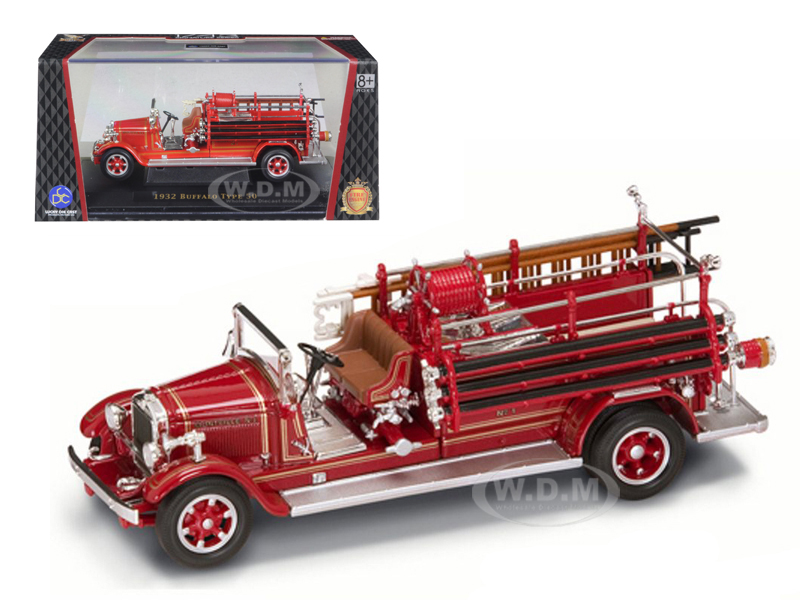 1932 Buffalo Type 50 Fire Engine Red 1/43 Diecast Car Model By Road Signature