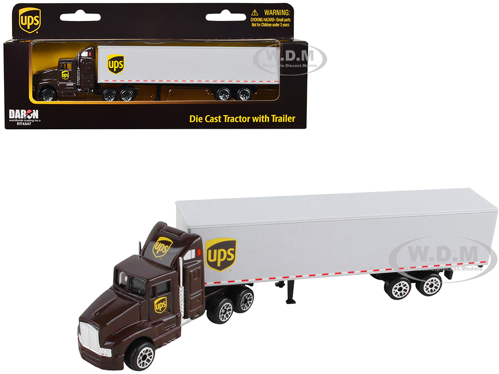 UPS Truck with Trailer Brown United Parcel Service Diecast Model by Daron