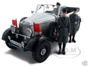 1938 Mercedes G4 White With 3 Figurines 1/18 Diecast Model Car By Signature Models