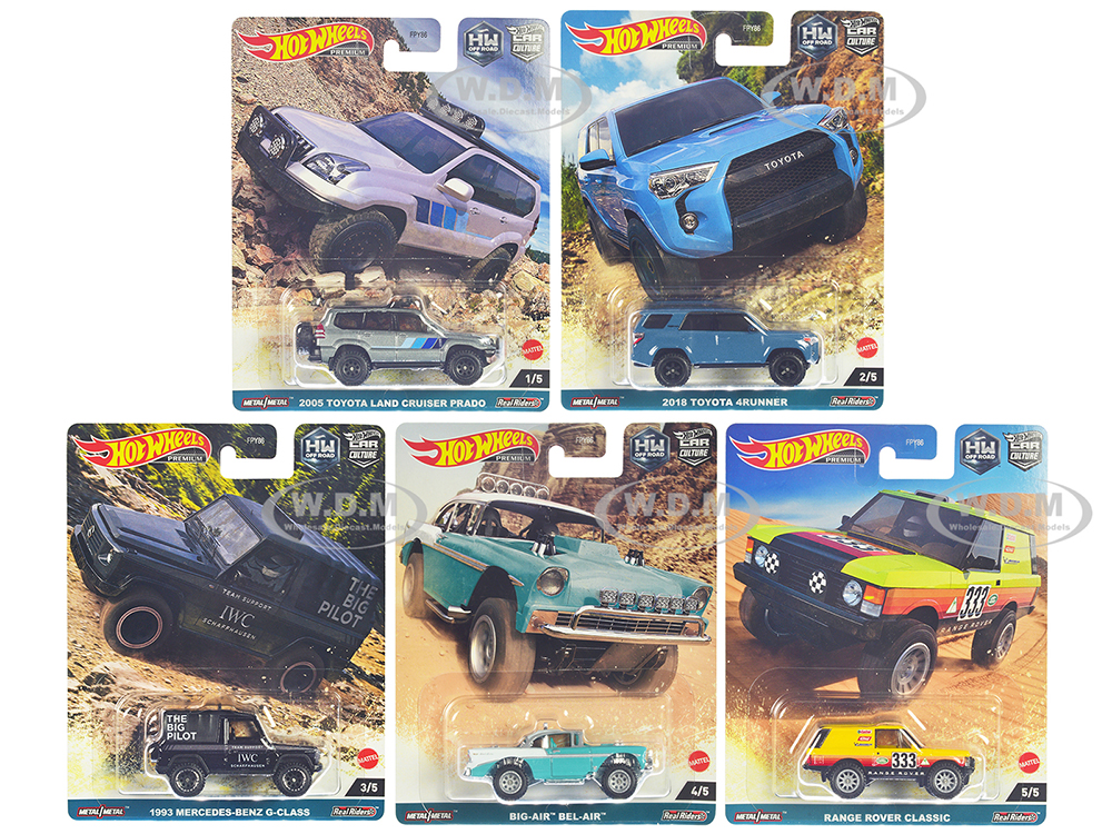 HW Off Road 5 piece Set Car Culture Series Diecast Model Cars by Hot Wheels