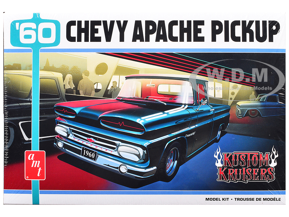 Skill 2 Model Kit 1960 Chevrolet Apache Pickup Truck Kustom Kruisers 1/25 Scale Model by AMT