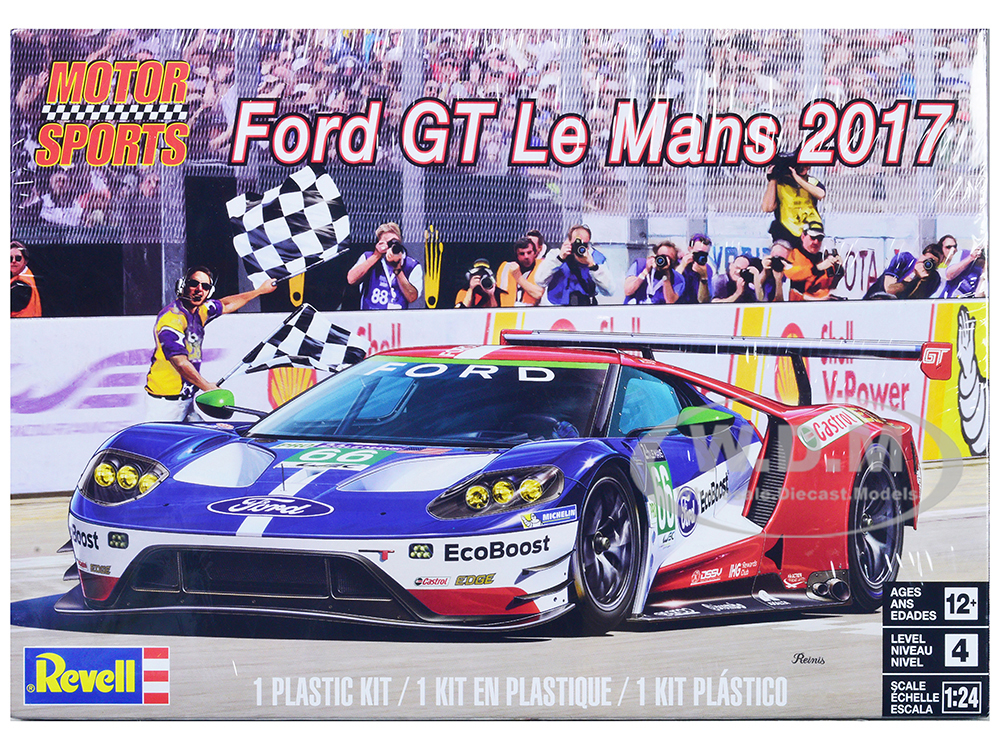 Level 4 Model Kit Ford GT 24 Hours of Le Mans (2017) 1/24 Scale Model by Revell