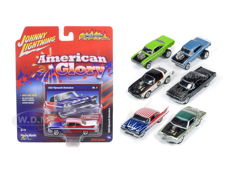 Street Freaks Release 1-a Set Of 6 Cars 1/64 Diecast Model Cars By Johnny Lightning
