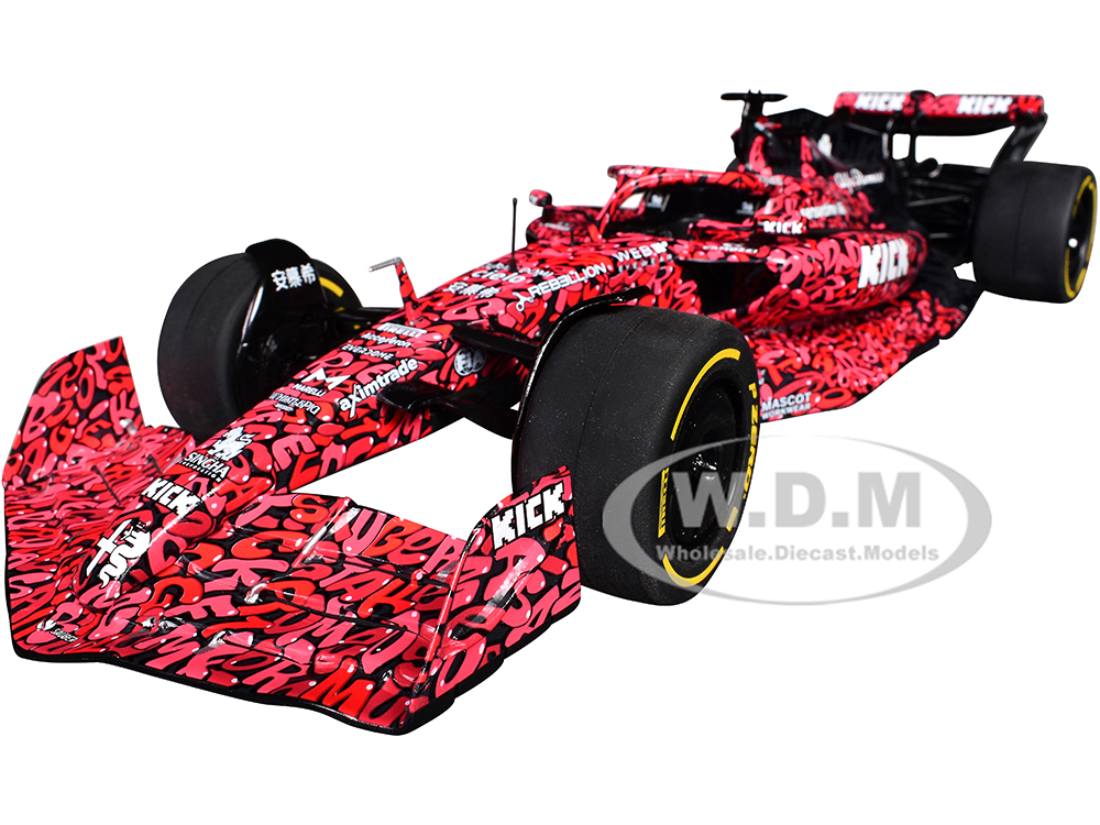 Alfa Romeo C43 Alfa Romeo F1 Team x BOOGIE Art Car Formula One F1 World Championship (2023) Competition Series 1/18 Diecast Model Car by Solido