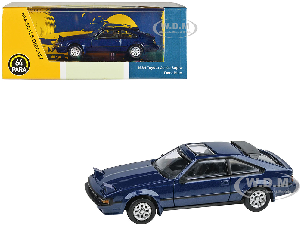 1984 Toyota Celica Supra XX Dark Blue Metallic with Sunroof 1/64 Diecast Model Car by Paragon Models