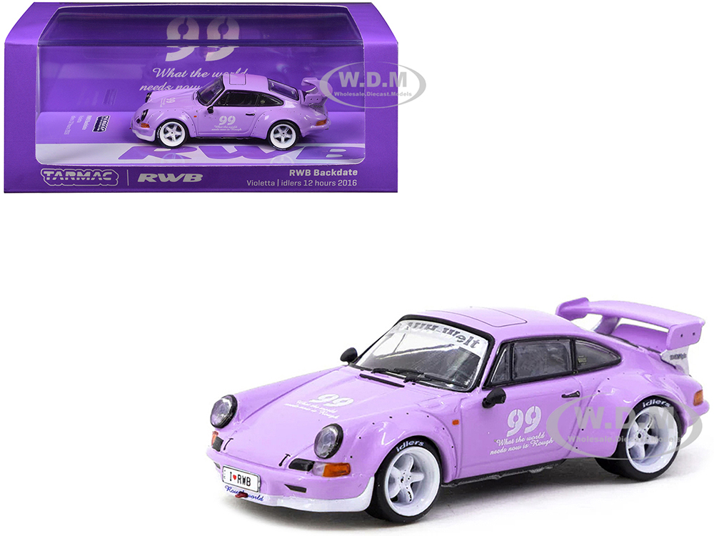 RWB Backdate 99 Violetta Purple "Idlers 12 hours" (2016) "Hobby64" Series 1/64 Diecast Model Car by Tarmac Works