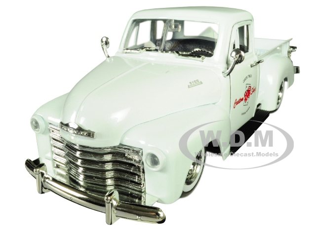 1953 Chevrolet 3100 Pickup Truck White "custom Shop Classic Truck" (las Vegas Nevada) "just Trucks" Series 1/24 Diecast Model Car By Jada