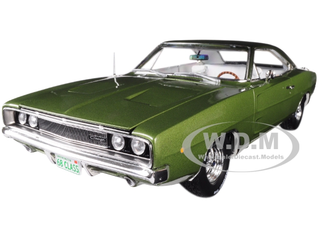 1968 Dodge Charger R/t Medium Green Metallic "class Of 68" 50th Anniversary Limited Edition To 1002 Pieces Worldwide 1/18 Diecast Model Car By Autowo