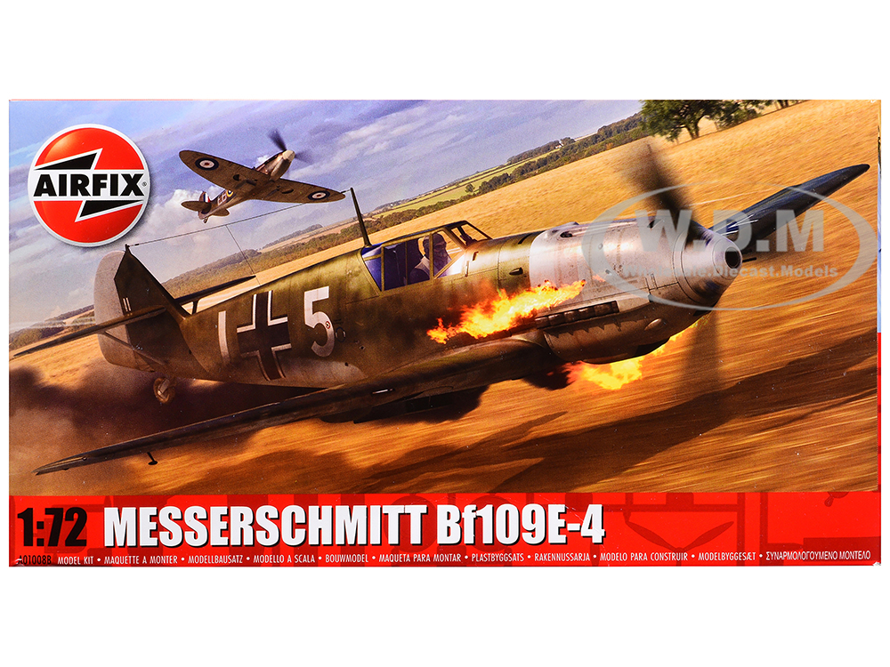 Level 1 Model Kit Messerschmitt Bf109E-4 Fighter Aircraft 1/72 Plastic Model Kit by Airfix