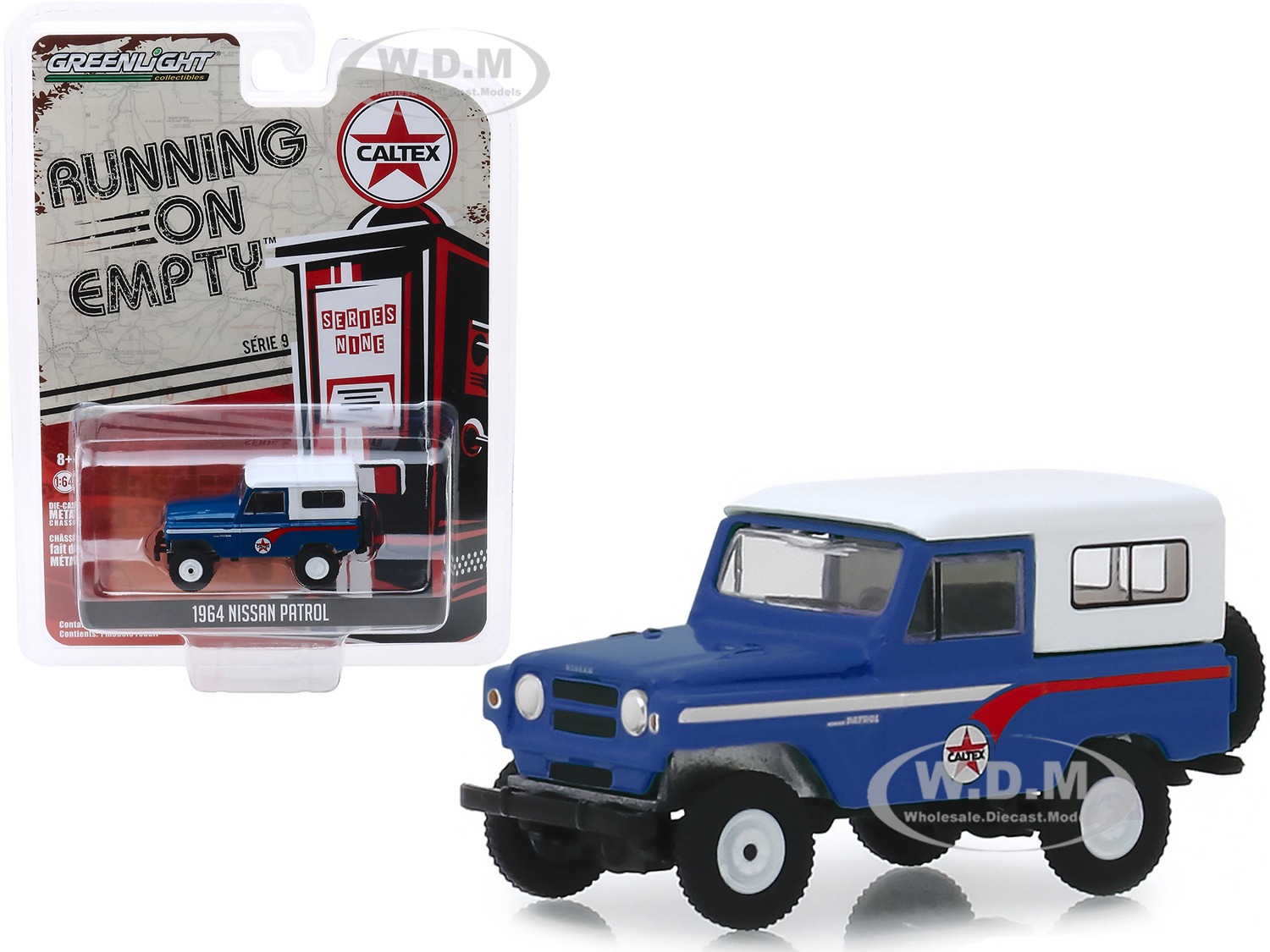 1964 Nissan Patrol Blue with White Top Caltex Running on Empty Series 9 1/64 Diecast Model Car by Greenlight
