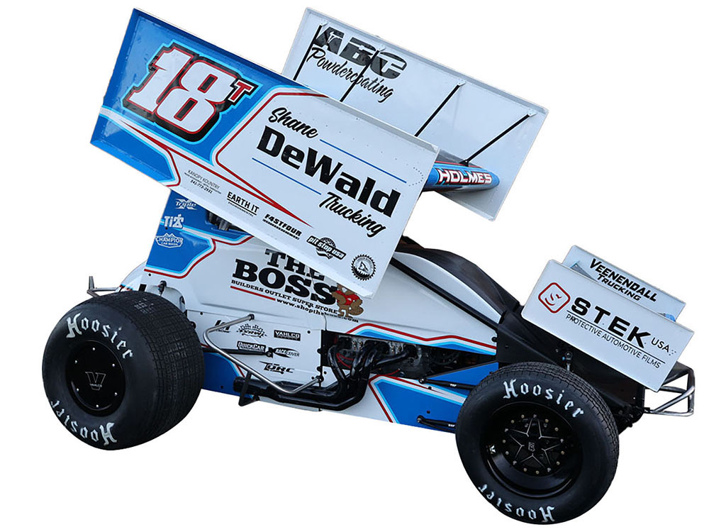 Winged Sprint Car #18T Tanner Holmes Shane Dewald Trucking - The Boss Tanner Holmes Racing World of Outlaws (2024) 1/18 Diecast Model Car by ACME