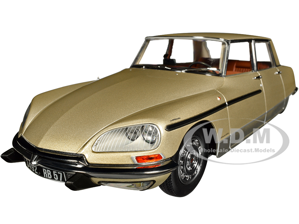 1969 Citroen DS 21 Lorraine Champagne Gold Metallic 1/18 Diecast Model Car by Norev