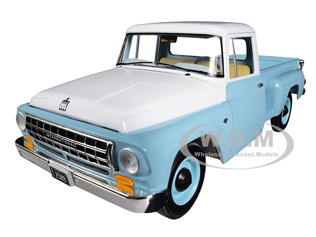International C1100 Pickup Truck Seascape Blue With White Top 1/25 Diecast Model Car By First Gear