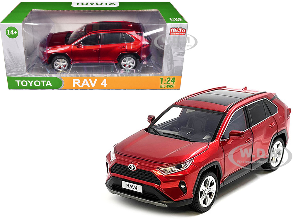 Toyota Rav4 Hybrid XLE Red Metallic with Sunroof 1/24 Diecast Model Car