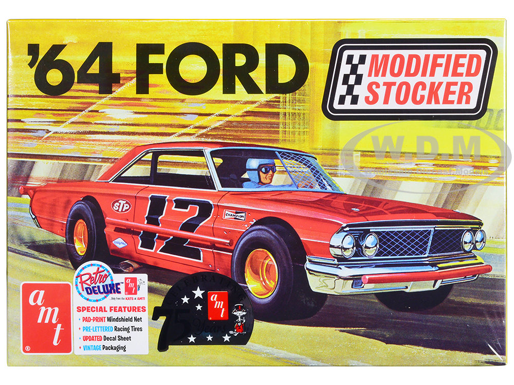 Skill 2 Model Kit 1964 Ford Galaxie Modified Stocker 1/25 Scale Model by AMT