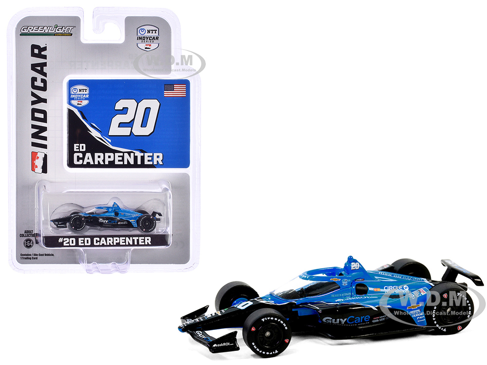 Dallara IndyCar #20 Ed Carpenter Guy Care Ed Carpenter Racing NTT IndyCar Series (2024) 1/64 Diecast Model Car by Greenlight