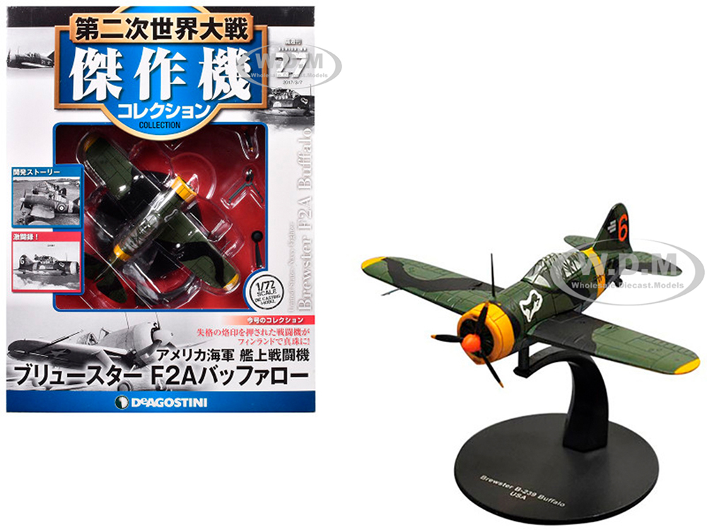 Brewster F2A Buffalo Fighter Aircraft 3rd Squadron Lentolaivue 24 Finnish Air Force 1/72 Diecast Model by DeAgostini