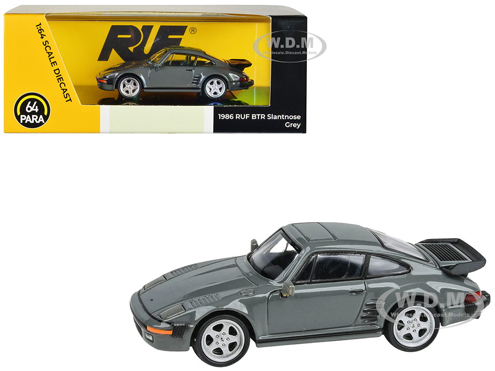 1986 RUF BTR Slantnose Gray 1/64 Diecast Model Car by Paragon Models