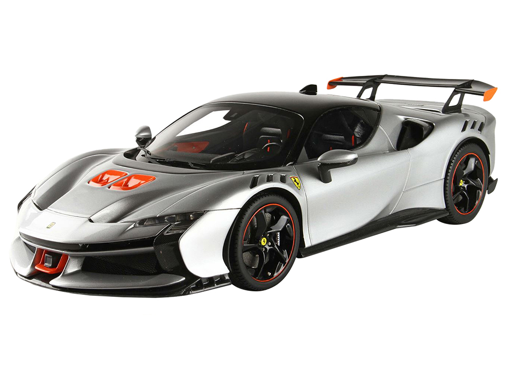 Ferrari SF90 XX Stradale Bianco Artico/Artic White with Black Top with DISPLAY CASE Limited Edition to 320 pieces Worldwide 1/18 Model Car by BBR