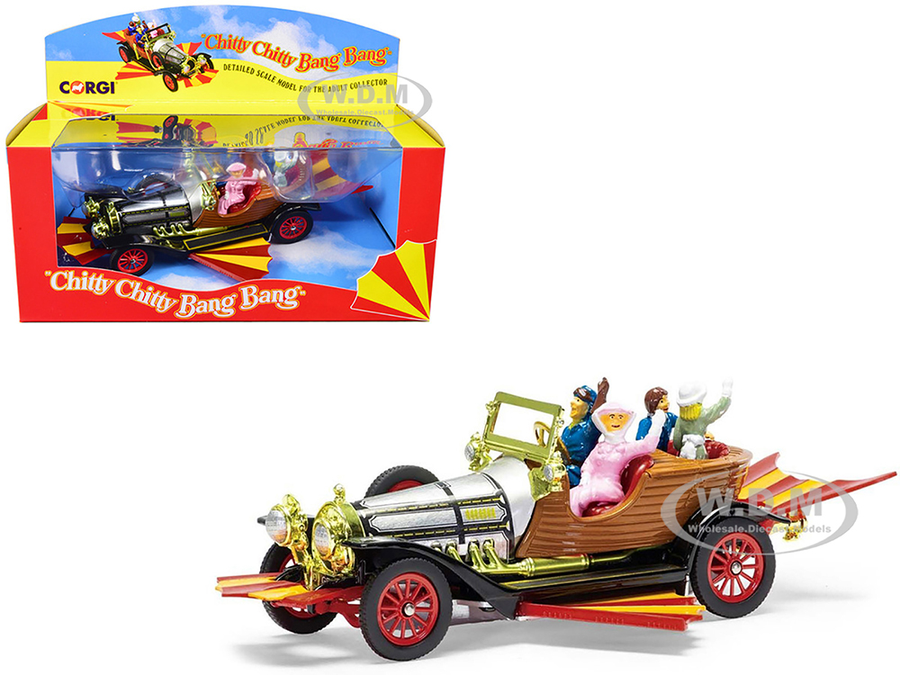 Chitty Chitty Bang Bang Car with 4 Sitting Figures Chitty Chitty Bang Bang (1968) Movie Diecast Model Car by Corgi