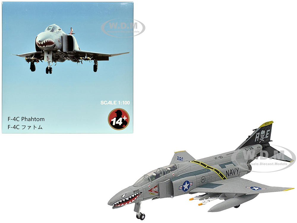 McDonnell Douglas F-4C Phantom II Fighter-Bomber Aircraft Jolly Rogers/Sundowners (2003) United States Navy 1/100 Diecast Model Airplane