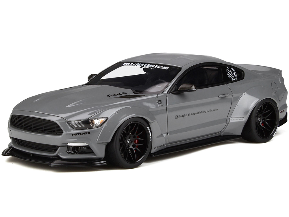 Ford Mustang Coupe By Lb Works Gray 1/18 Model Car By Gt Spirit