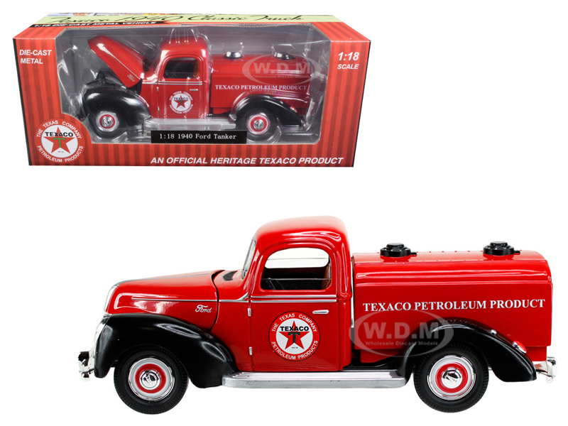 1940 Ford Tanker "texaco" Red 1/18 Diecast Model Car By Beyond Infinity