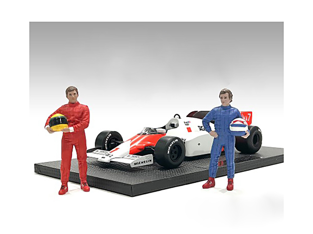 "Racing Legends" 80s Figures A and B Set of 2 for 1/18 Scale Models by American Diorama