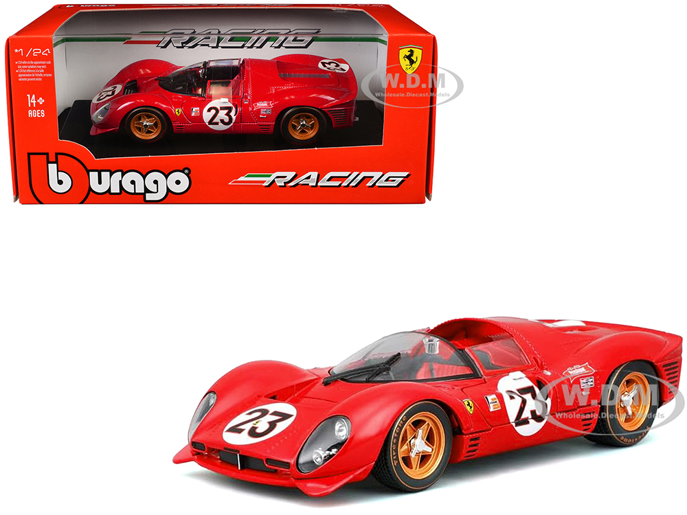 Ferrari 330 P4 #23 Lorenzo Bandini - Chris Amon Ferrari S.P.A. Winner 24 Hours of Daytona (1967) Racing Series 1/24 Diecast Model Car by Bburago