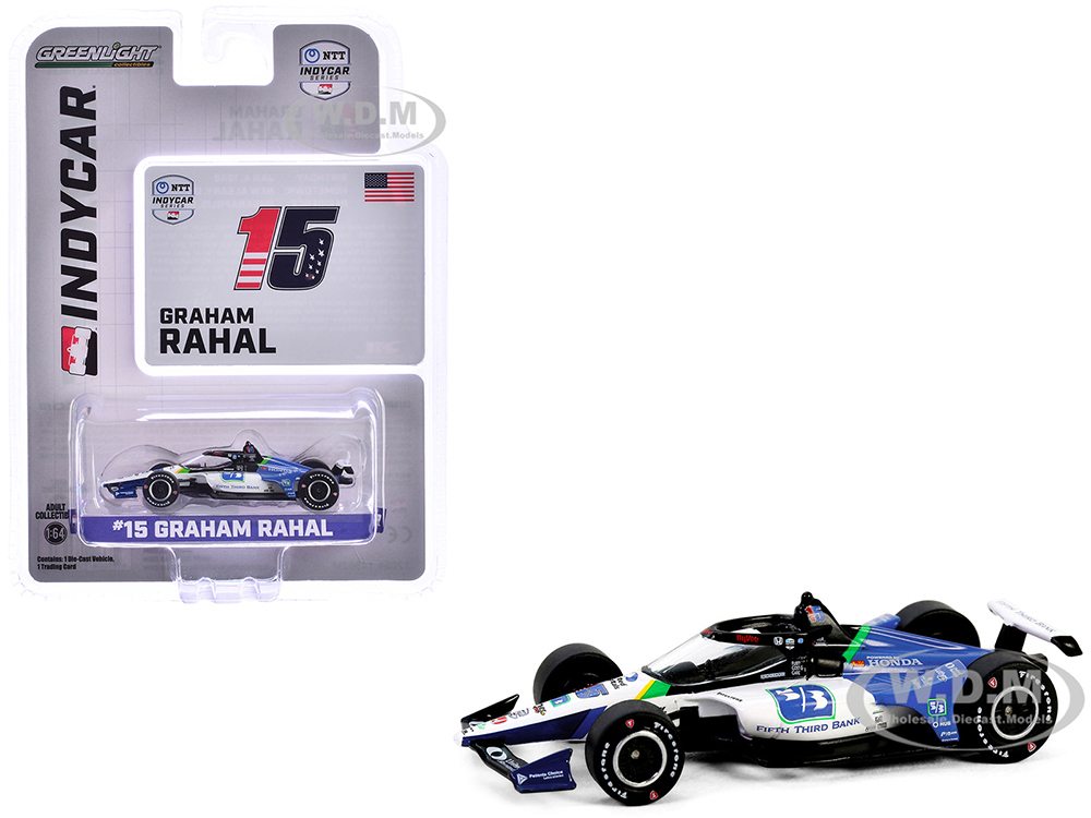 Dallara IndyCar #15 Graham Rahal Fifth Third Bank Rahal Letterman Lanigan Racing NTT IndyCar Series (2024) 1/64 Diecast Model Car by Greenlight