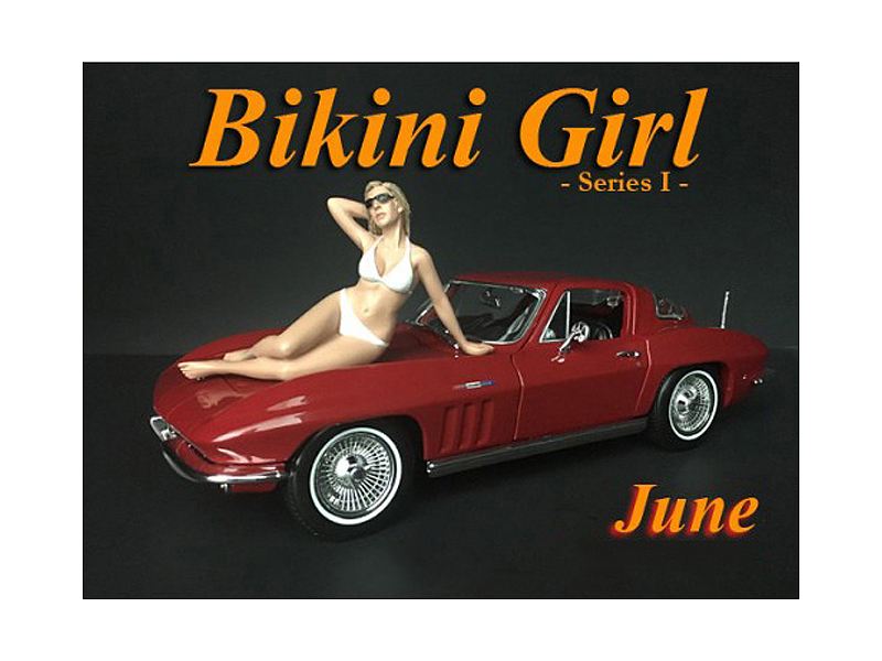 June Bikini Calendar Girl Figure for 1/24 Scale Models by American Diorama