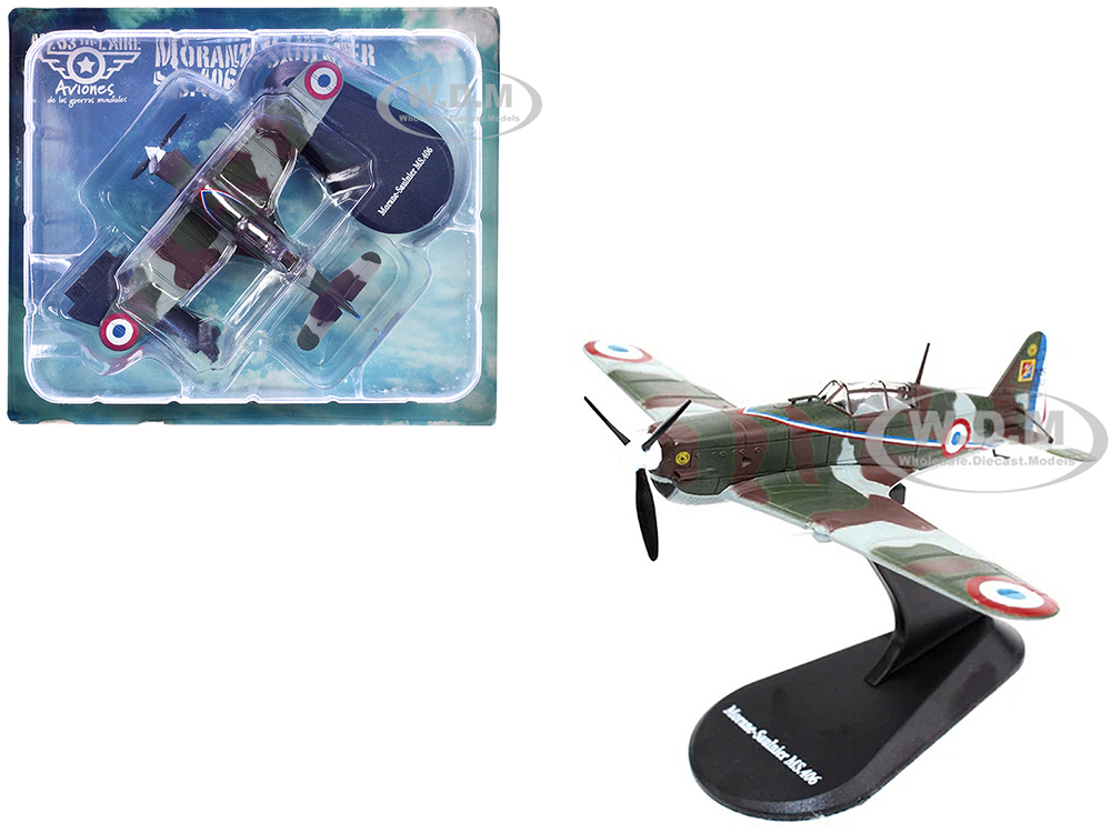 Morane-Saulnier MS.406 Fighter Aircraft 3/4 Escadrille GC II/3 Armee de lAir (French Air Force) (1940) Planes of World War II Series 1/72 Diecast Model Airplane by Luppa