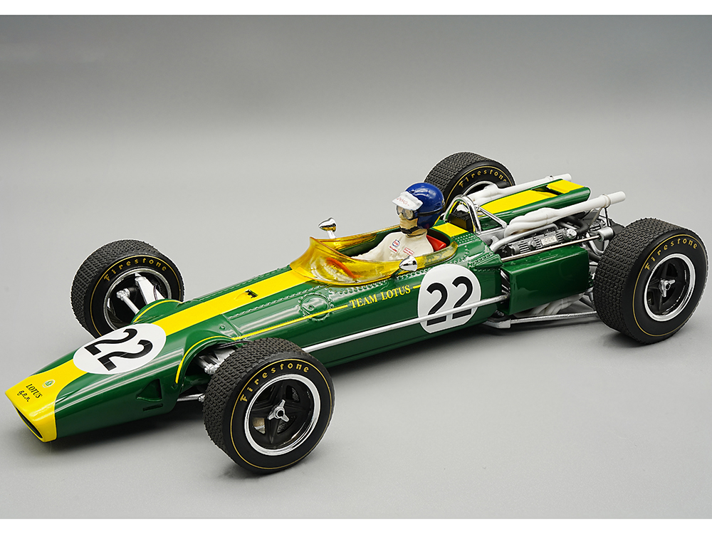 Lotus 43 #22 Jim Clark Team Lotus Formula One F1 Italian GP (1966) with Driver Figure Limited Edition to 55 pieces Worldwide 1/18 Model Car by Tecnomodel