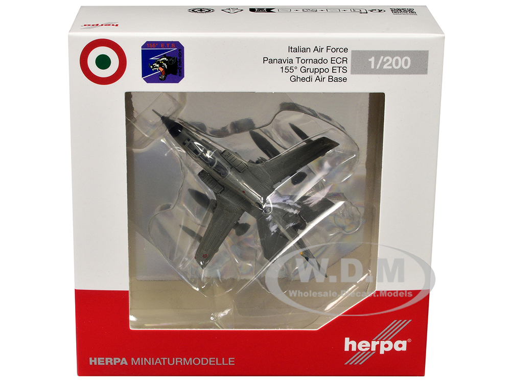 Panavia Tornado ECR Aircraft "155 Gruppo ETS Ghedi Air Base" Italian Air Force 1/200 Diecast Model Airplane by Herpa